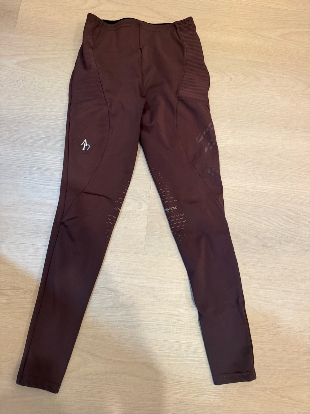 Aztec Diamond Wine colored Riding Tights with Subtle Grip